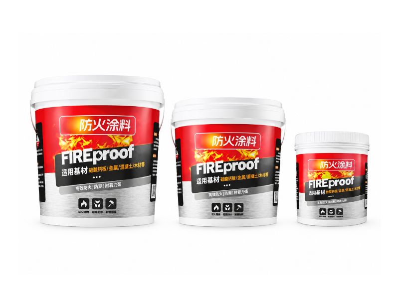 Intumescent fireproof coating for wood and steel