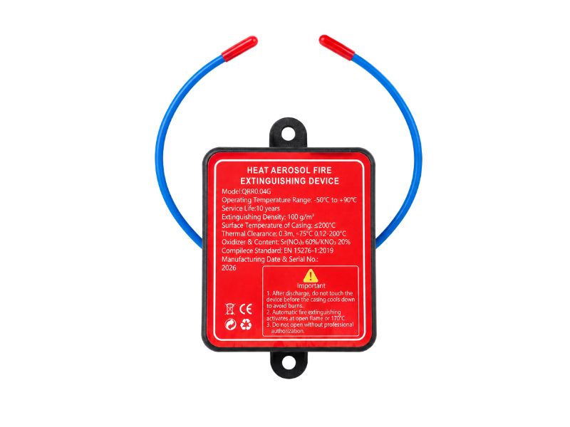 Compact thermal aerosol fire extinguishing device