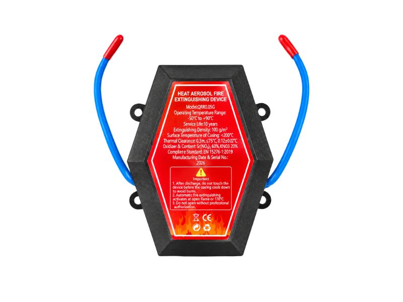High-capacity thermal aerosol fire extinguishing device
