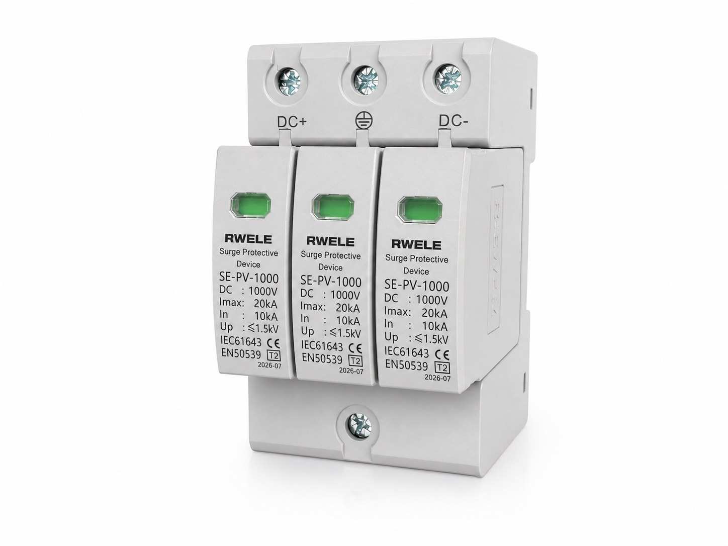 SE-PV-1000 1000V DC solar surge protection device